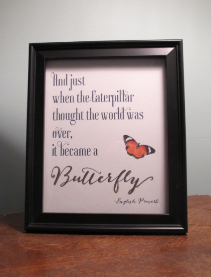 Butterfly quote print photo_White Tulip Studio