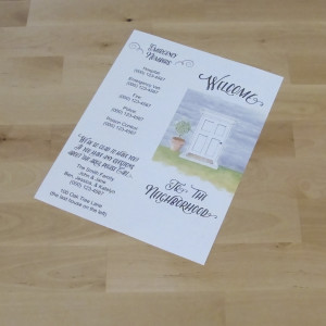Welcome Basket printable from White Tulip Designs