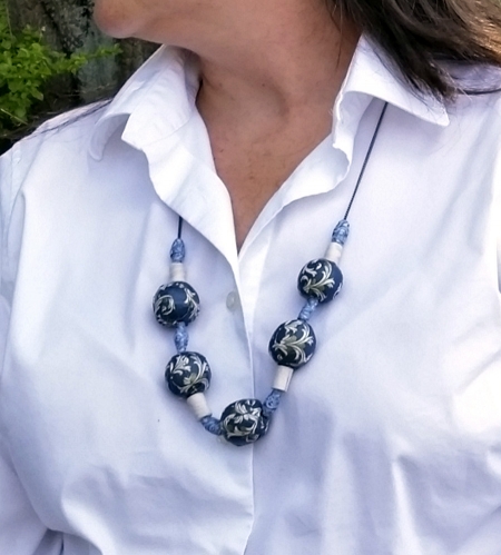 DIY Bead Necklace - White Tulip Designs - Tutorial with videos