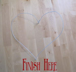Finish Here - Heart wreath - White Tulip Designs