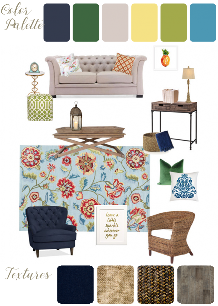 Saturday Style Board - Spring Living Room