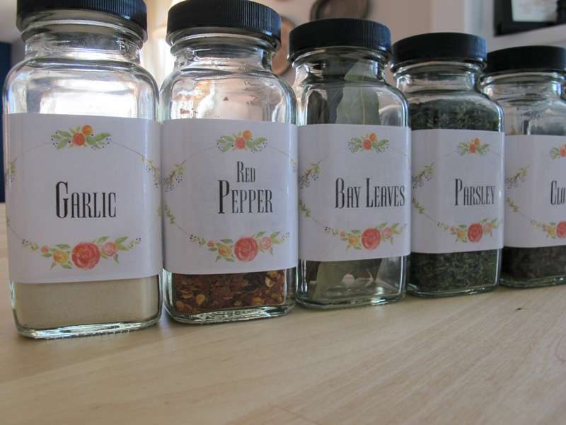 Printable Spice Labels from White Tulip Designs