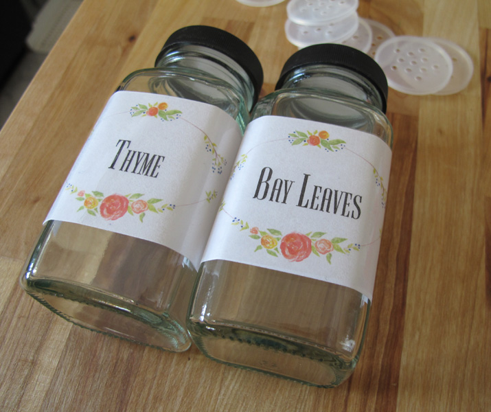 Printable Spice Labels from White Tulip Designs