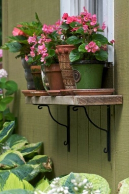 Pinterest - Window Ledge with Plant Pots from Chiot